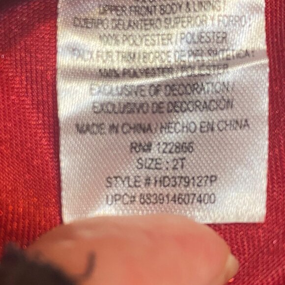 Girls Red Sequin Christmas Santa Dress & Cat Purse Pink & Violet Size 2T NWT - Picture 6 of 8